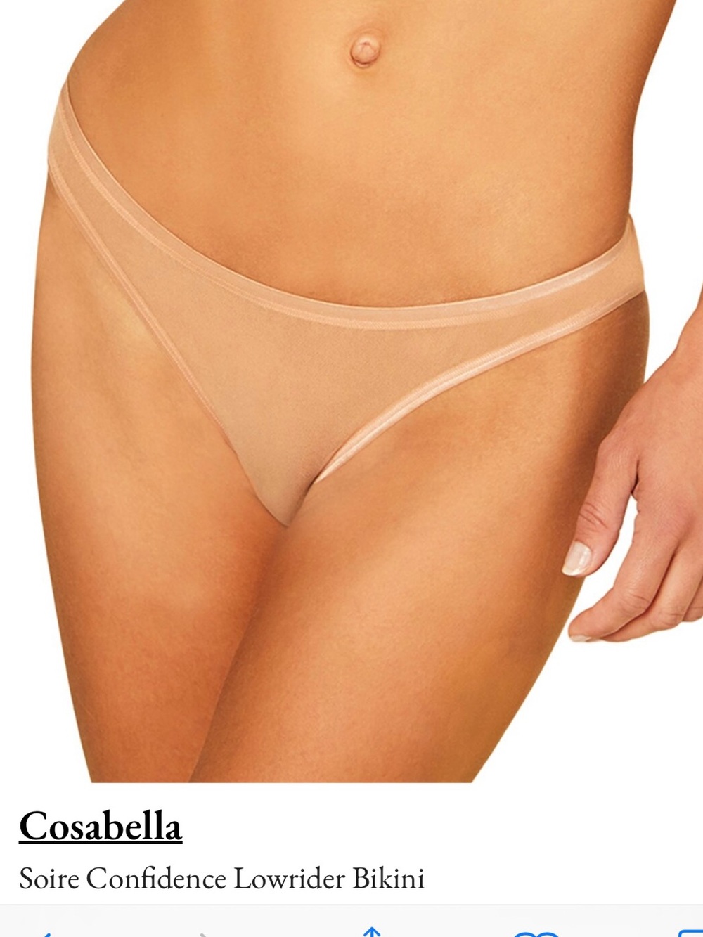 NWT Set of 4 Cosabella Soire Confidence Lowrider Bikini - Nude XL